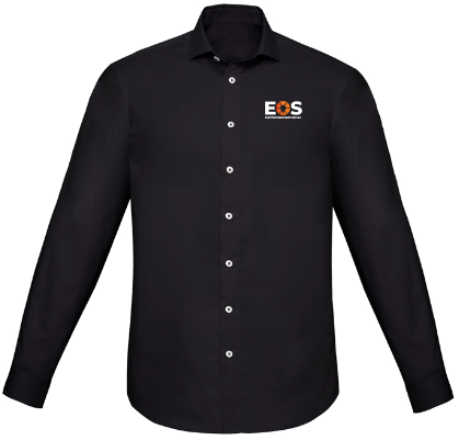 EOS Mens Long Sleeve Black Dress Shirt image 0
