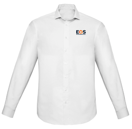 EOS Mens Long Sleeve White Dress Shirt image 0